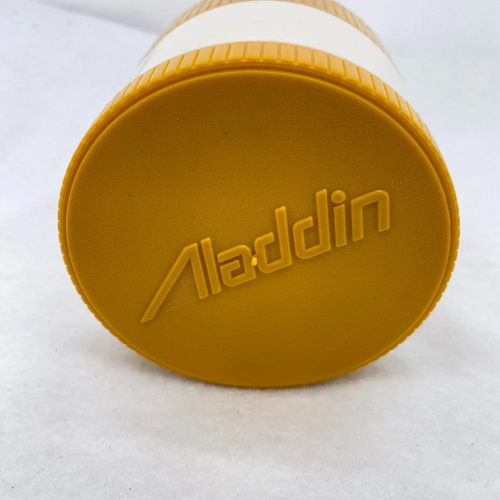 Vintage Aladdin 7000 Thermos Insulated Jar Food Soup Container Yellow 6oz
